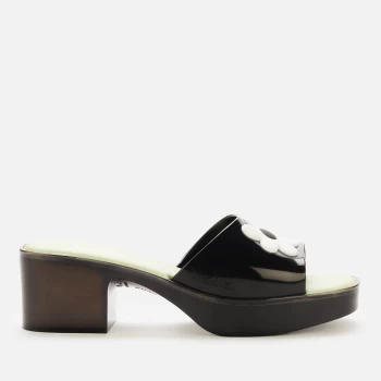 Image of Melissa X Lazy Oaf Womens Shape Heeled Mules - Black Contrast - UK 4