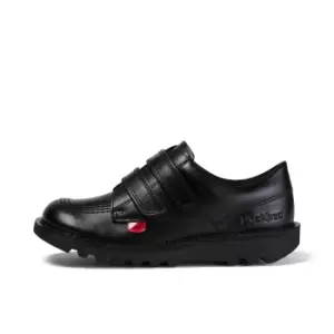 Image of Kickers Junior Kick Lo Twin Velcro Shoes - Black - 2.5
