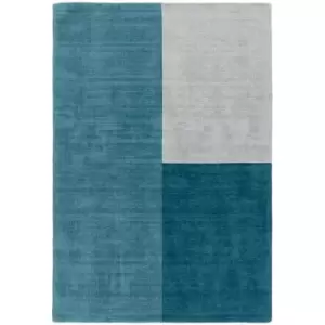 Image of Asiatic Carpets Blox Hand Woven Rug Teal - 120 x 170cm