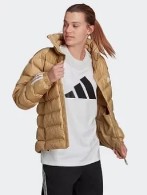 Image of adidas Itavic 3-stripes Midweight Jacket, Beige, Size S, Women