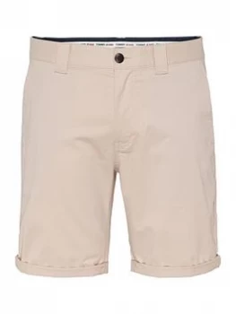 Image of Tommy Jeans Scanton Lightweight Shorts - Beige, Beige, Size 32, Men