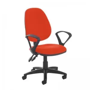 Image of Jota high back PCB operator chair with fixed arms - Tortuga Orange