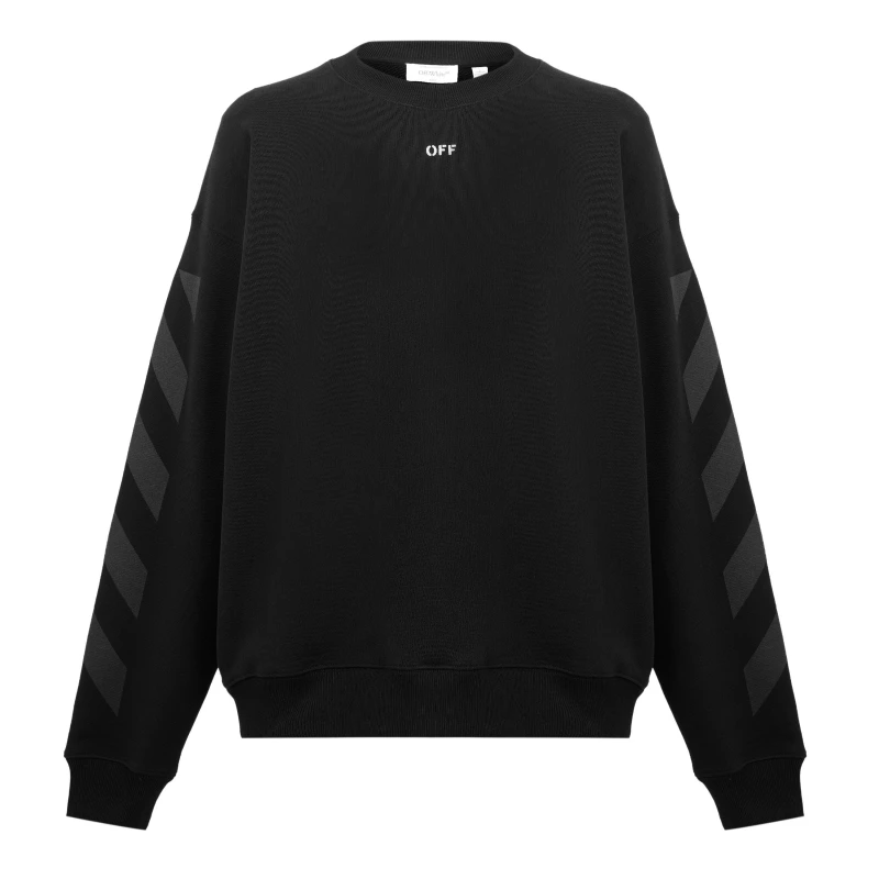 Image of Off White Off Cornly Diag Crew Black/White male S
