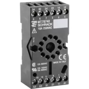 Image of TE Connectivity MT78740 = ES 12 Relay socket Compatible with series: TE Connectivity MT series (L x W x H) 75 x 38 x 26mm