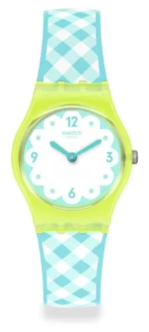 Image of Swatch Picmika Blue and Yellow Silicone Strap LJ112 Watch