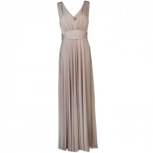 Image of Biba Deep V Maxi Dress - Champagne