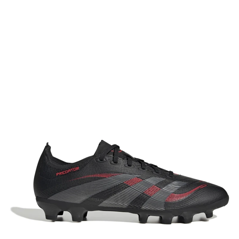 Image of adidas Unisex Adults Predator League Firm Ground Football Boots Core Black/Grey unisex 7.5 (41.3)