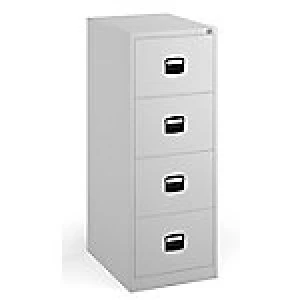 Image of Dams International Filing Cabinet DCF4W White 470 x 622 x 1,321mm Steel