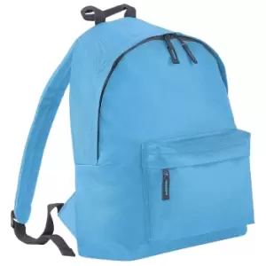 Image of Beechfield Childrens Junior Fashion Backpack Bags / Rucksack / School (One Size) (Surf Blue/ Graphite grey)