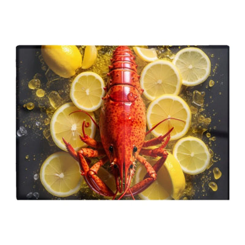 Image of Warren Reed Designer Lobster On Lemons Chopping Board