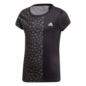 Image of adidas Girls Colorblock T-Shirt - Black/Grey
