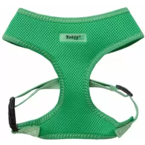 Image of Soft Comfortable Mesh Breathable Fabric Dog Puppy Pet Adjustable Harness - Green - Medium - Bunty