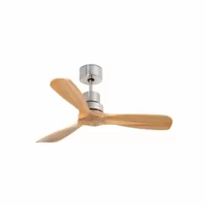 Image of Mini Lantau Matt Nickel, Pine Ceiling Fan With DC Motor 2700K