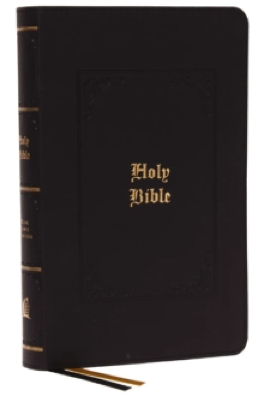 Image of KJV, Personal Size Large Print Reference Bible, Vintage Series, Black Leathersoft, Red Letter, Thumb Indexed, Comfort Print. Leather / fine binding. B