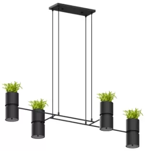 Image of Kukkia Straight Bar Pendant Light Black GU10/ES111