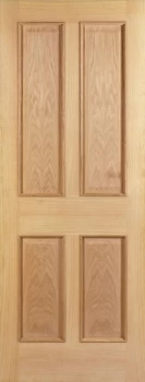 Image of Wickes Denham Internal 4 Panel Oak Veneer Fire Door - 1981x838mm