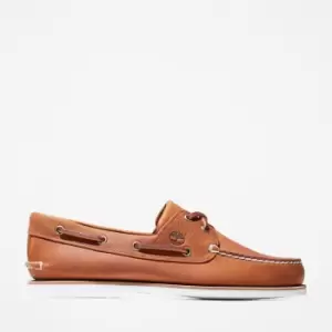 Image of Timberland Classic Boat Shoe For Men In Orange Orange, Size 6.5