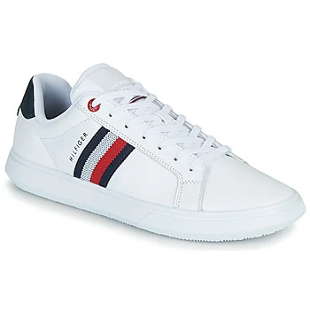Image of Tommy Hilfiger ESSENTIAL LEATHER CUPSOLE mens Shoes Trainers in White