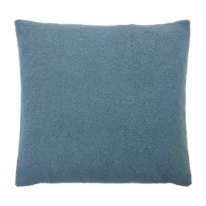 Image of Malham Fleece Square Cushion Wedgewood, Wedgewood / 50 x 50cm / Polyester Filled