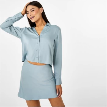 Image of Jack Wills Eco Satin Shirt - Soft Green