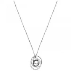 Image of Ladies Swarovski Silver Plated Greeting Necklace