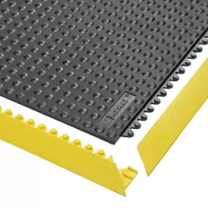 Image of Plug-in tile system, Skywalker studded natural rubber, LxWxH 910 x 910 x 13 mm, black