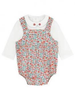 Image of Cath Kidston Baby Girls Romper and T-Shirt Set - Stone, Size 18-24 Months