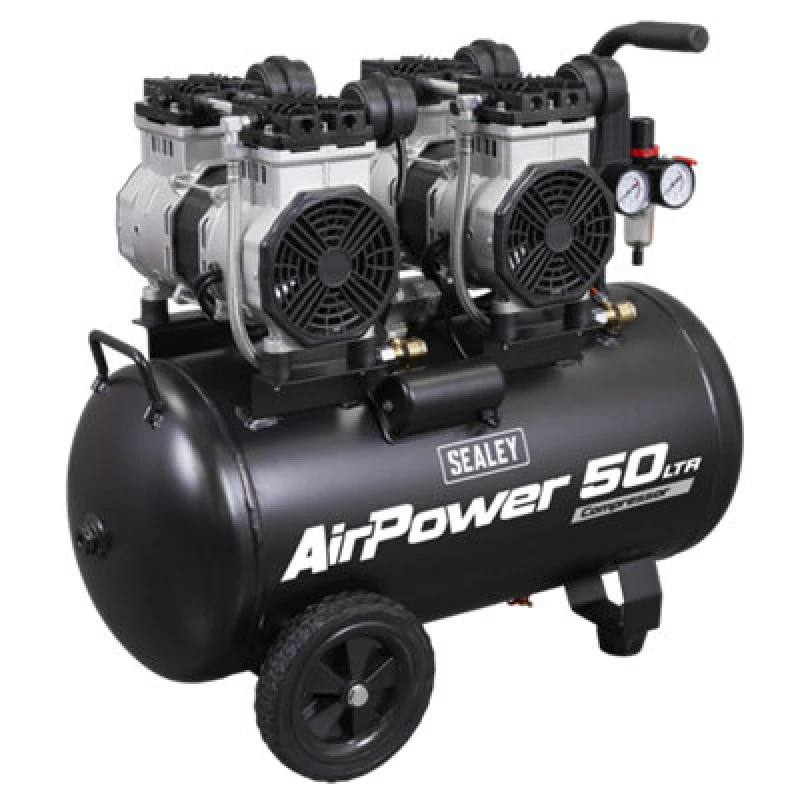Image of Sealey SAC5001S 50L Low Noise Oil Free Direct Drive Air Compressor... SAC5001S