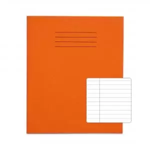 Image of RHINO 8 x 6.5 Exercise Book 48 pages 24 Leaf Orange 8mm Lined with