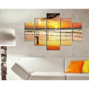 Image of ST165 Multicolor Decorative MDF Painting (5 Pieces)