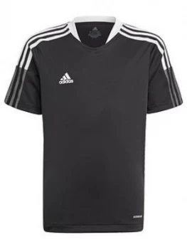 Image of Boys, adidas Youth Tiro 21 Jersey, Black, Size 13-14 Years