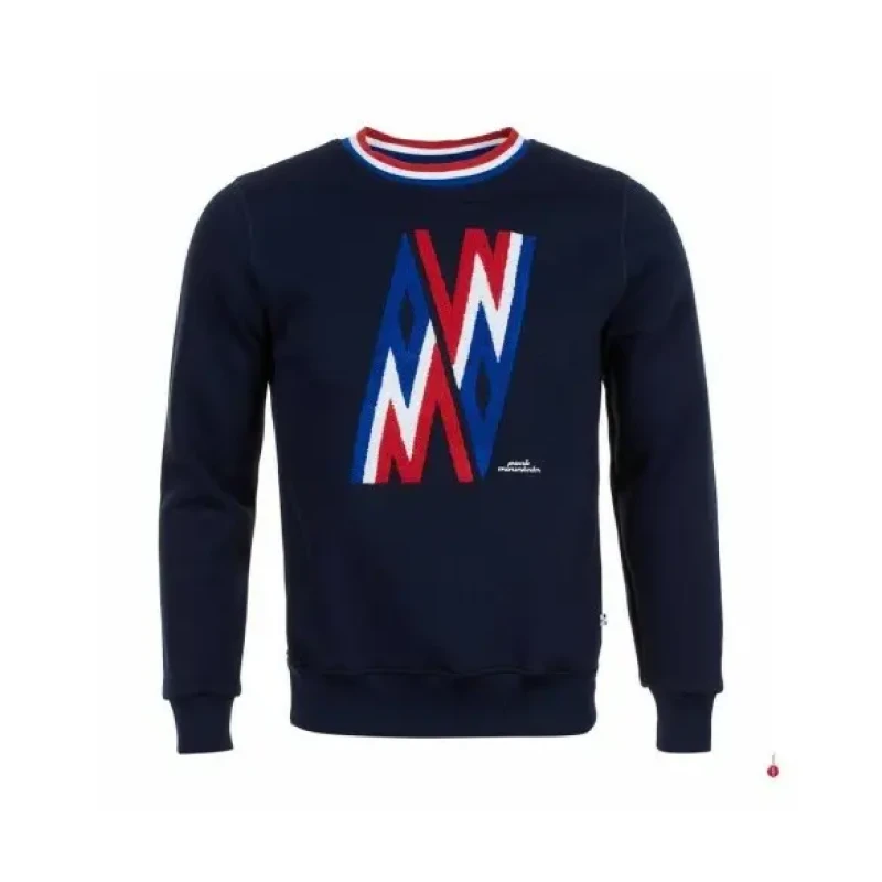 Image of Peak Mountain Crew neck sweatshirt Peak Mountain Contamine Bleu Male 2XL CONTAMINE/WZ-MARINE