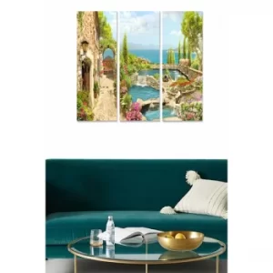 Image of MDF560348674 Multicolor Decorative MDF Painting (3 Pieces)