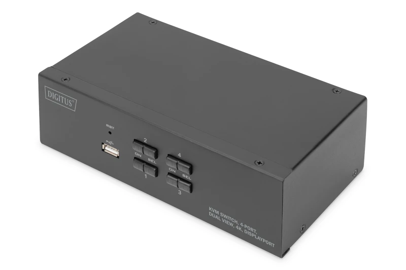 Image of Digitus KVM Switch. 4 Port. Dual Display. 4K. DisplayPort
