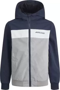 Image of Jack & Jones Rush Blocking Hood Jacket Jacket grey blue