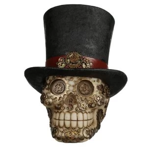 Image of Steampunk Style Skull with Top Hat