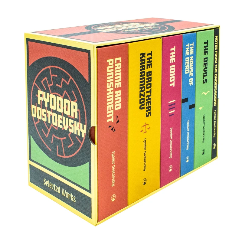 Image of Fyodor Dostoevsky Complete Collection Box Set of Six Hardcover Books Including Crime and Punishment Fyodor Dostoevsky Books