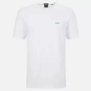 Image of BOSS Athleisure Mens Small Logo T-Shirt - White - XL