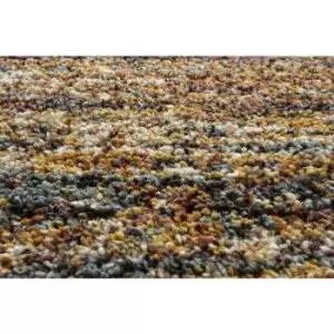 Image of Mehari Multi Stripes 120x170cm Large Rug Carpet Thick Pile Rugs Living Room Bedroom - Multicoloured