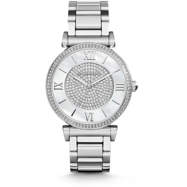 Image of Michael Kors NEW MICHAEL KORS MK3355 WOMEN`S CATLIN BRACELET SILVER STRAP WATCH UK SELLER MK3355 Grey