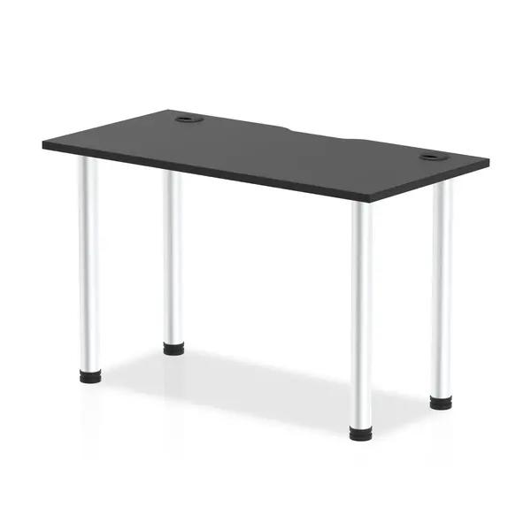 Image of Dynamic Office Solutions Impulse Black Series Slimline Straight Table I004220