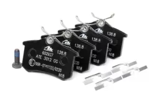Image of ATE Brake pad set 13.0460-2937.2 Brake pads,Brake pad set, disc brake VW,AUDI,SKODA,Golf IV Schragheck (1J1),GOLF III (1H1),GOLF II (19E, 1G1)