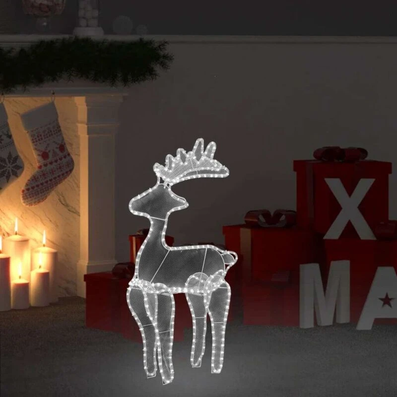 Image of VIDAXL Reindeer Christmas Decoration with Mesh 306 LEDs 60x24x89cm Vidaxl 8720286415092