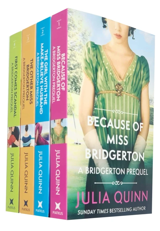 Image of The Rokesbys Bridgerton Prequels Series Books 1 - 4 Collection Set by Julia Quinn (Because of Miss Bridgerton) Julia Quinn Books