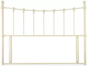 Image of Serene Marseilles 5ft Kingsize Ivory Gloss Metal Headboard