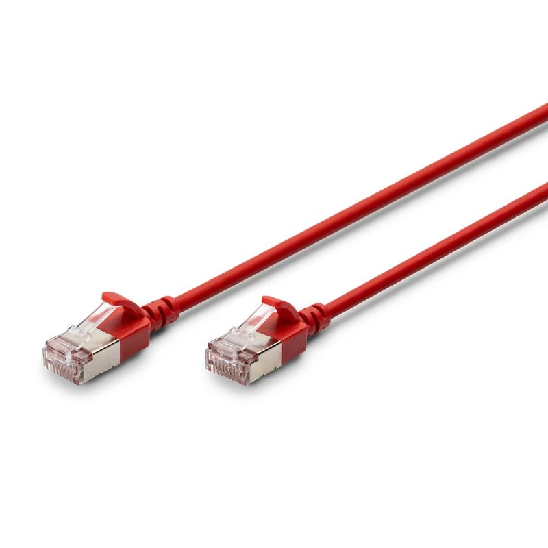 Image of FDL SLIM 3M CAT.6a F-FTP LSZH PATCH CABLE - RED (SNAGPROOF)