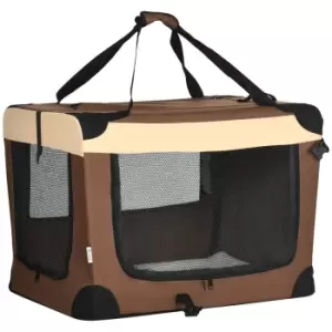 Image of PawHut 70cm Foldable Pet Carrier for Cats and Miniature Dogs - Brown
