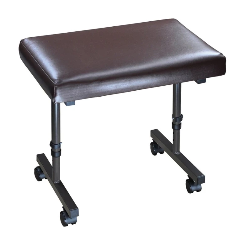 Image of Loops Padded Leg Rest with Wipe-Clean Vinyl Finish - Height Adjustable - With Castors Multi