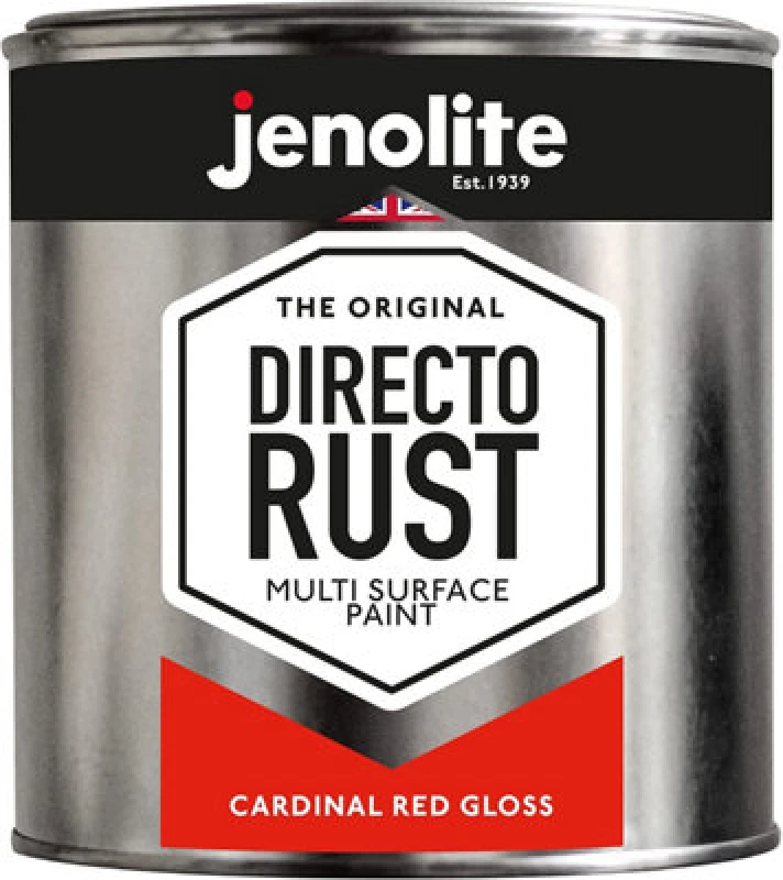 Image of Jenolite Directorust All-in-One Multi Surface Paint - Cardinal Red Gloss - 1L