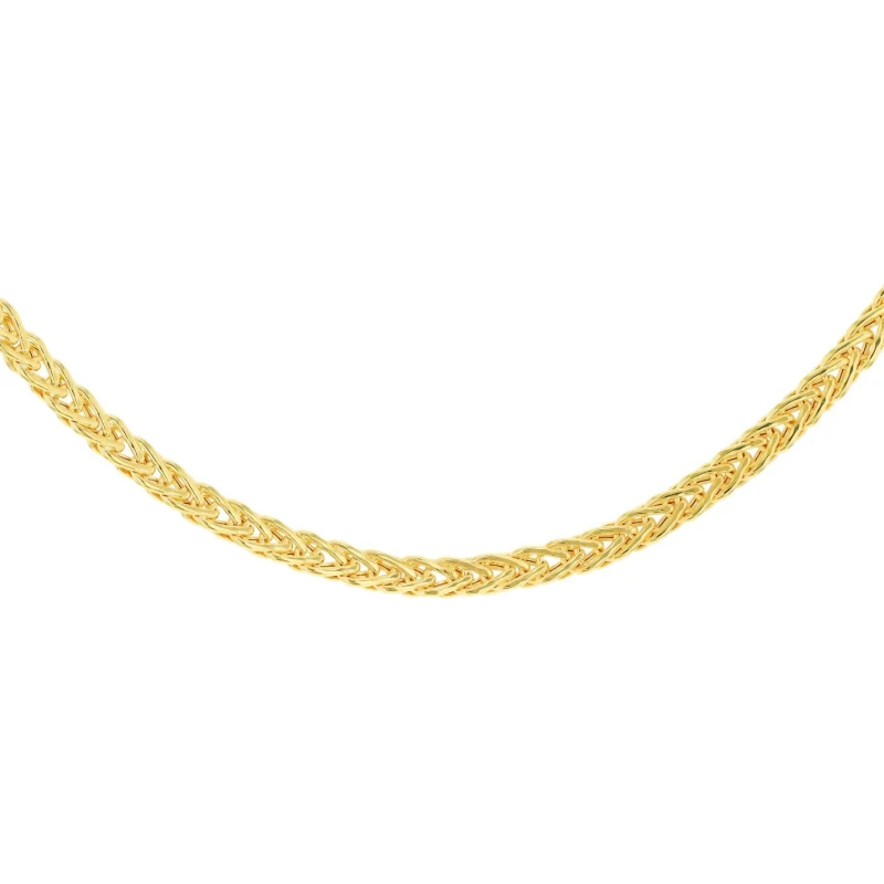 Image of Be You 9ct Gold Flat Woven Chain Yellow Gold female 18in
